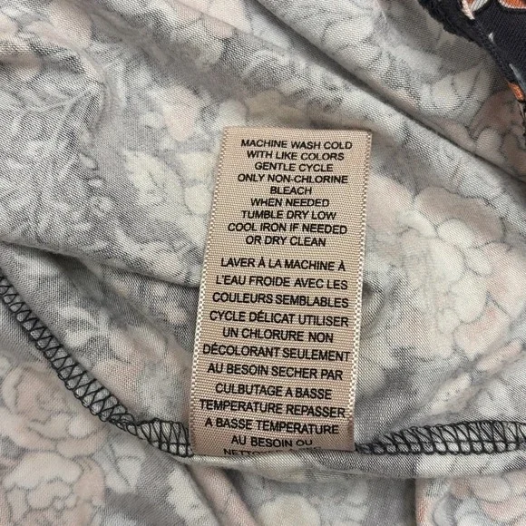 Philosophy Women's 3/4 Sleeve Floral Top Size 2X Blue Bloomcore Cottage Stretch - Picture 11 of 11